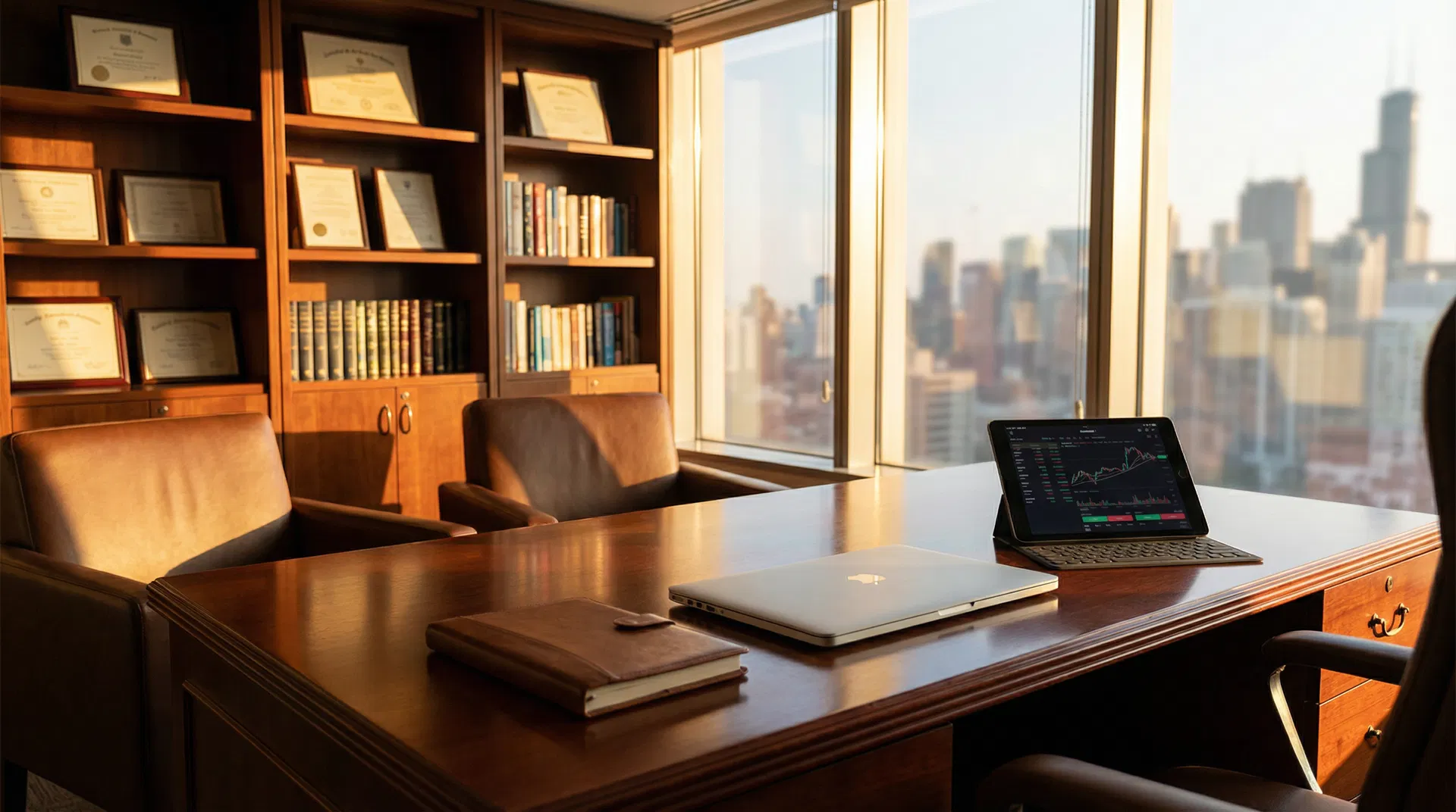 Executive office representing BreakPoint Systems founder's 20-year business legacy