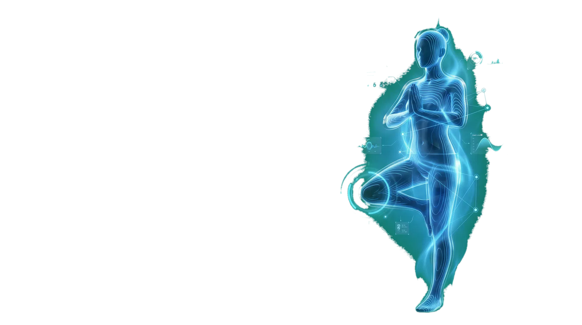 AI Yogapedia hero silhouette