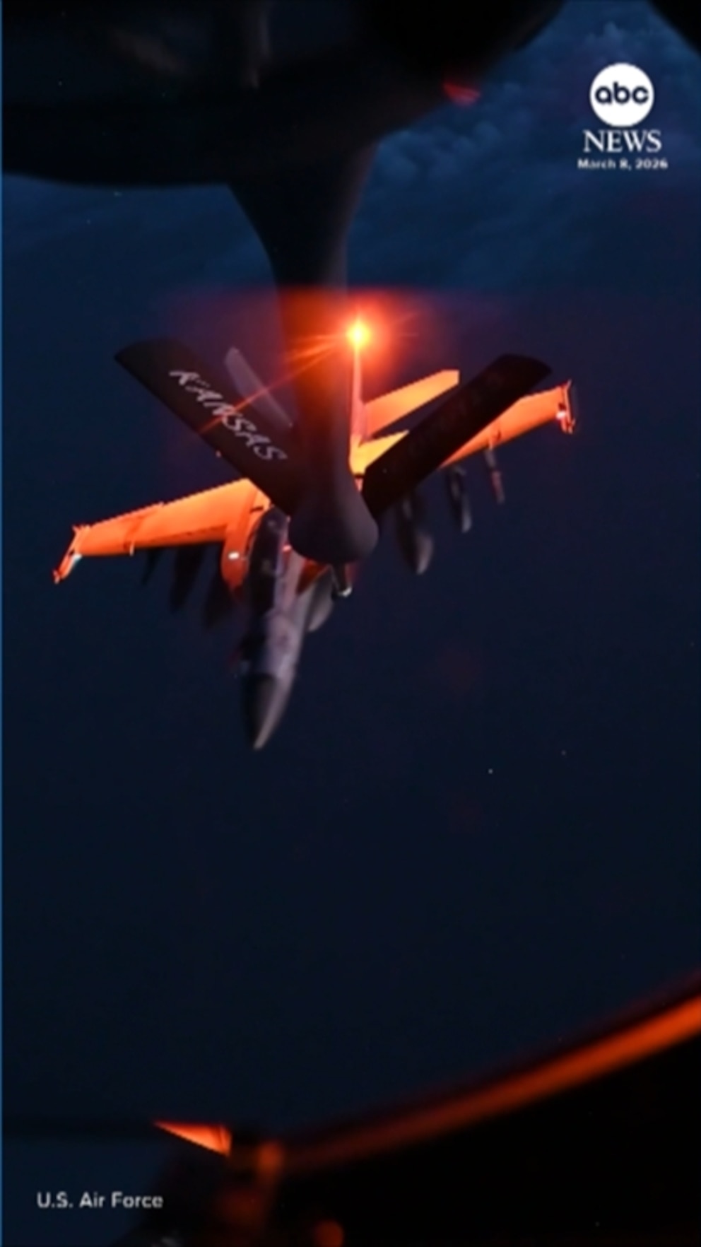 WATCH: US Navy jet refuels amid Operation Epic Fury