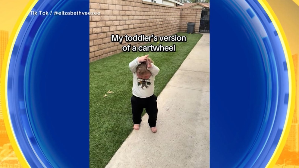 WATCH: Toddler gives his best shot at cartwheels