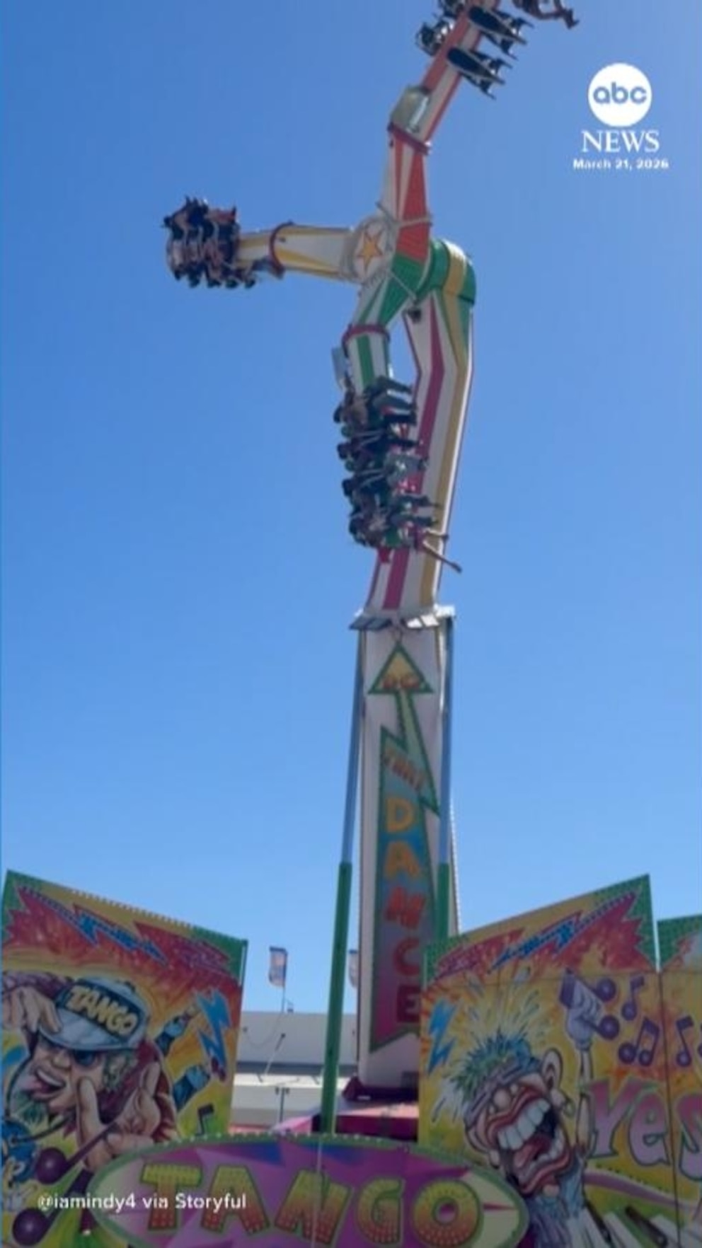 WATCH: Passengers stuck in mid-air as carnival ride stalls in Texas