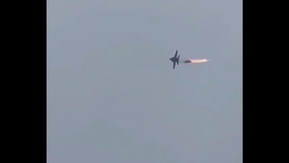 WATCH: Dramatic video shows the moment a U.S. fighter jet narrowly dodges an Iranian missile
