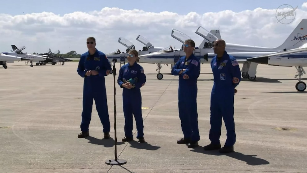 WATCH: Artemis II crew arrives at Kennedy Space Center