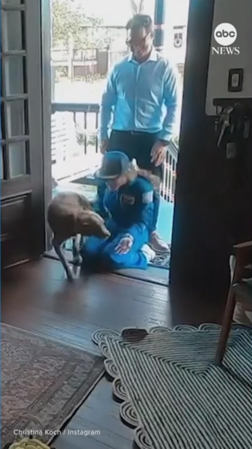 WATCH: Astronaut’s dog erupts with joy as mom returns from moon mission