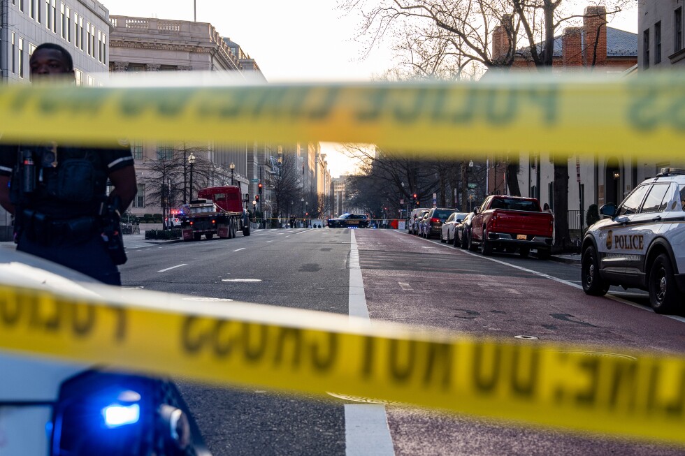 Man taken into custody after driving van into security gate outside White House, authorities say - AP News
