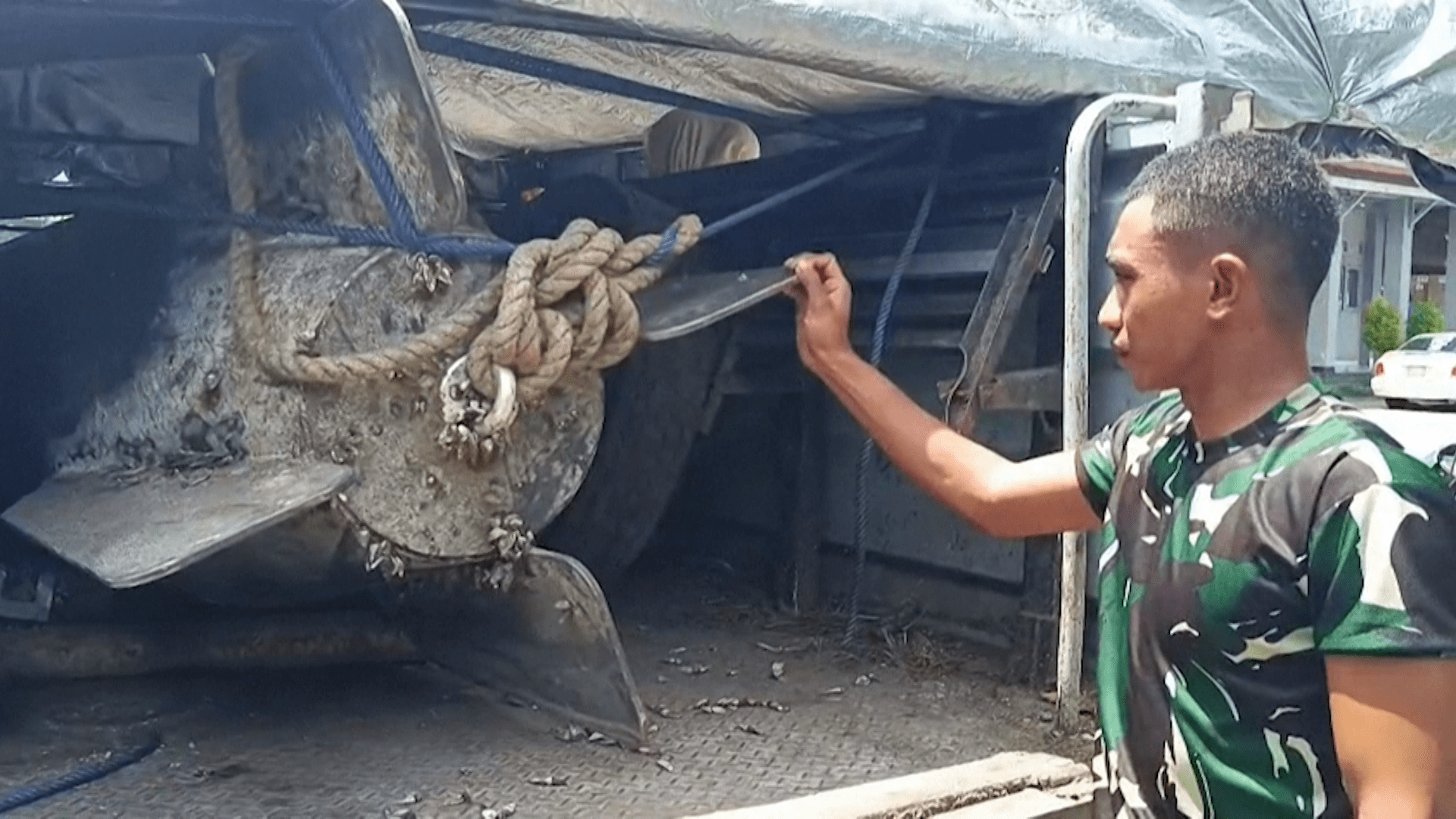 Torpedo-like object discovered by Indonesian fisherman