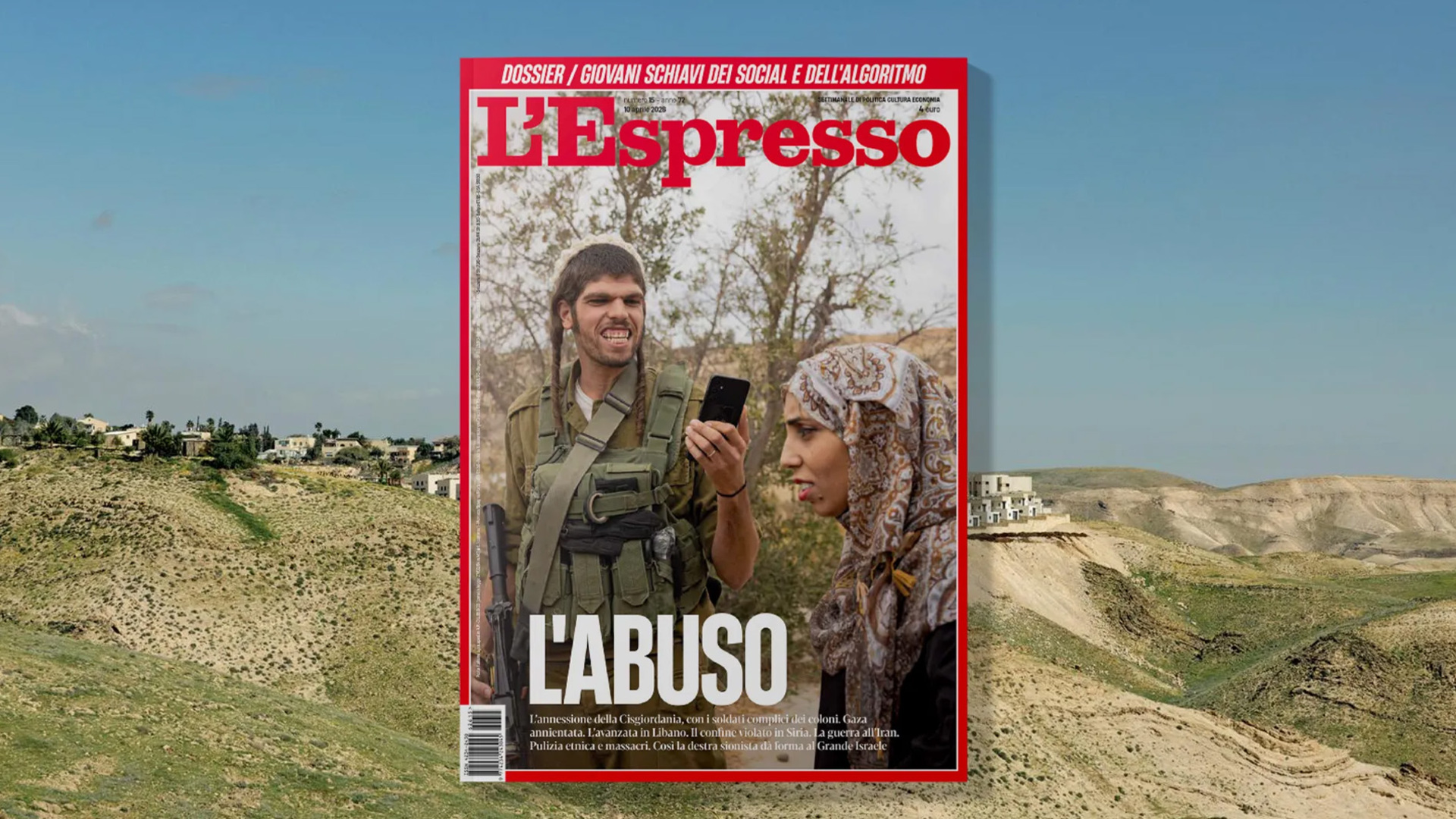 Italian magazine cover of Israeli settler sparks diplomatic backlash