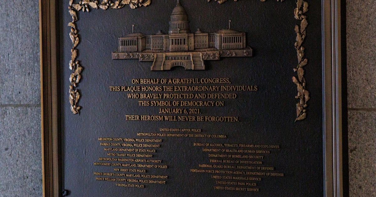 Jan. 6 plaque honoring Capitol Police installed after years-long delay