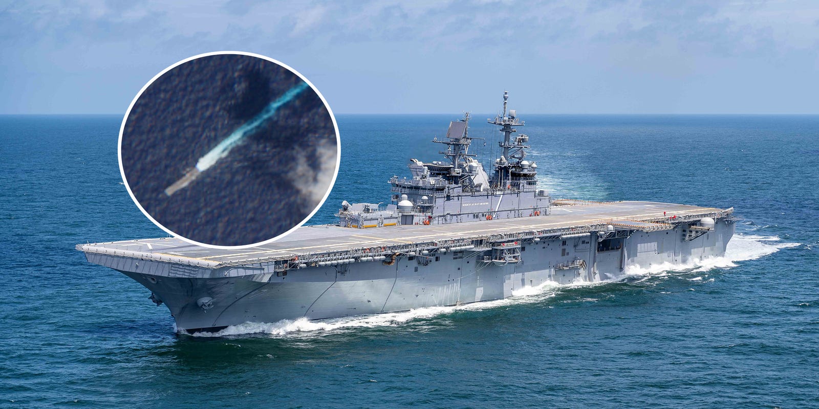 Satellite images show the USS Tripoli taking Marines to Iran - USA Today