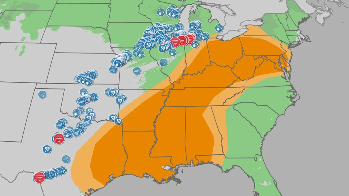 Severe Weather Continues Wednesday With More Tornadoes Possible In South, Midwest, East - Yahoo