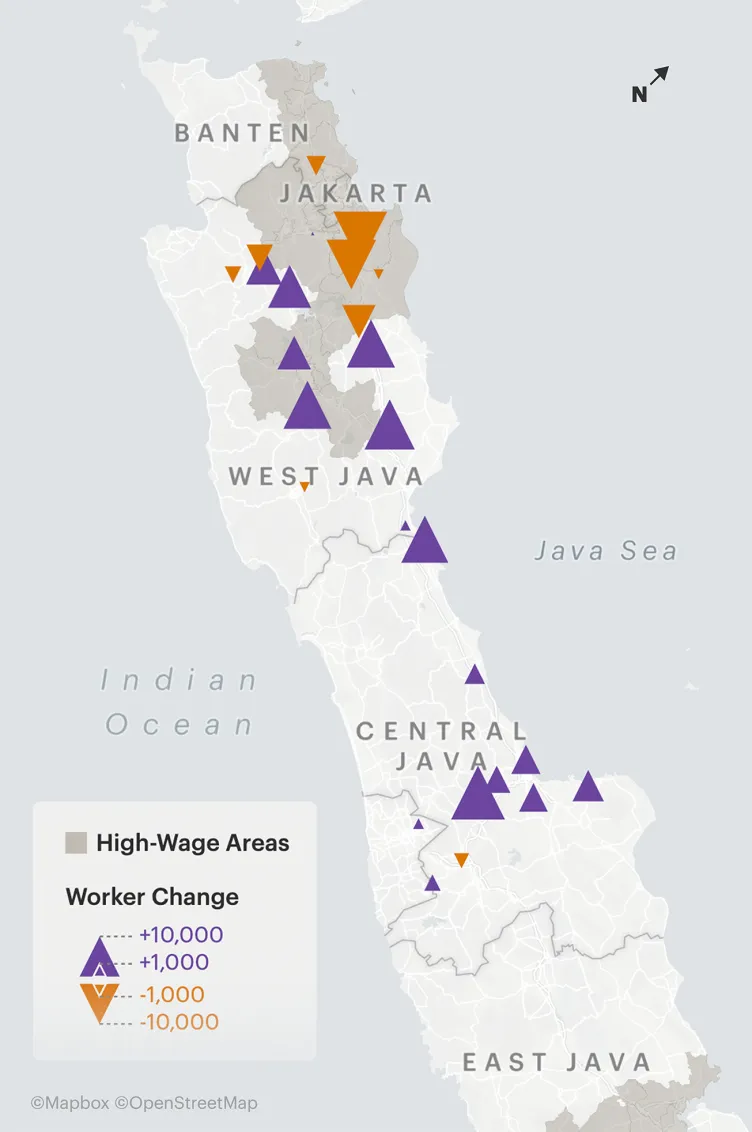 Nike Wants Factory Workers to Earn a Decent Living. In Indonesia, It’s Moved Into Areas Where Workers Don’t.