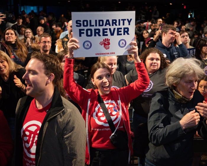 ‘Power in the hands of people’: union leaders push to revive ailing US labor movement