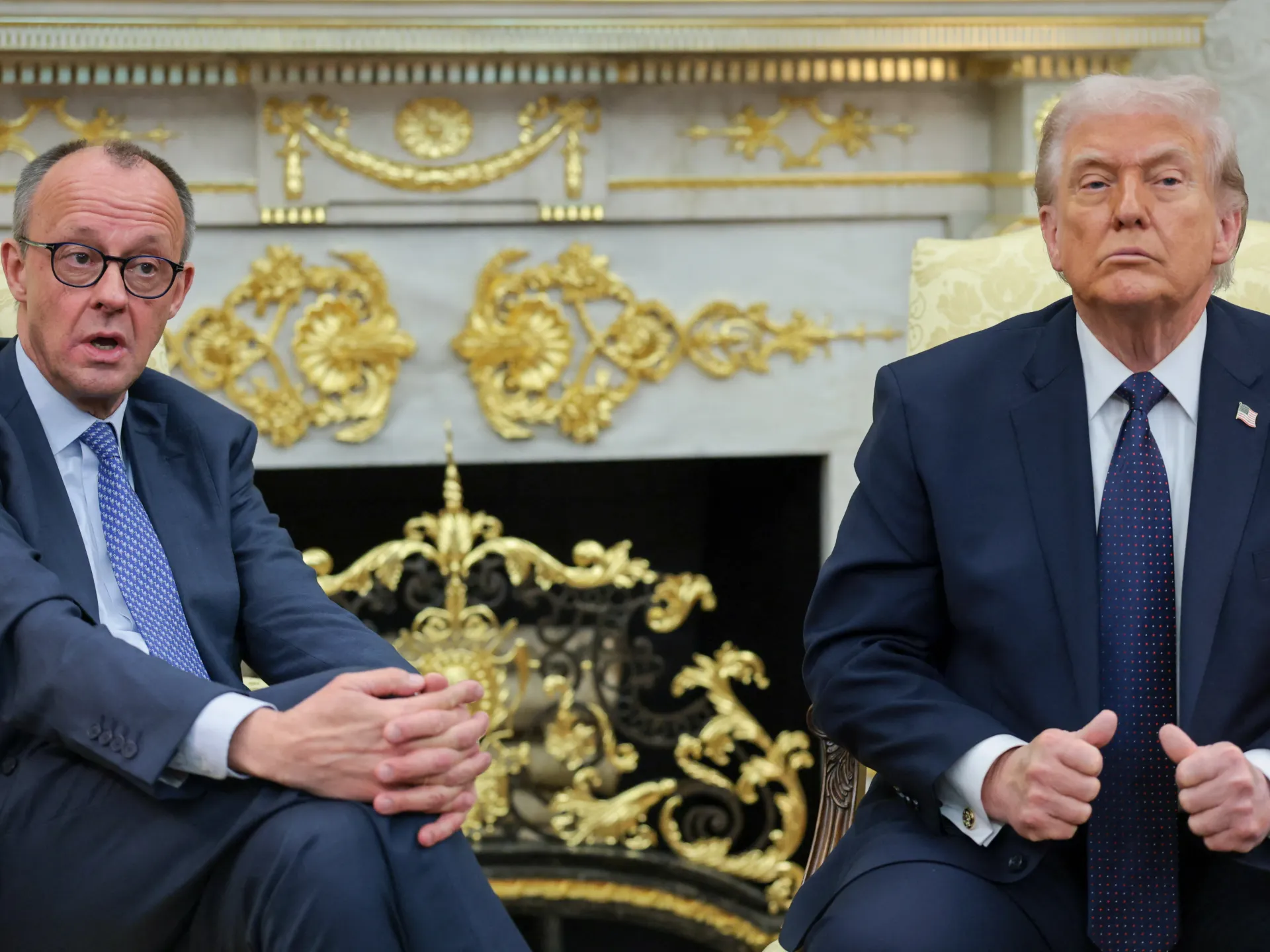 Trump says Iran navy, air force destroyed, Germany ‘helping out’