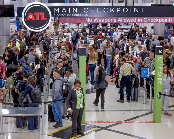 Why are US airport security lines so long – and how is it linked to Trump’s voting restrictions act?