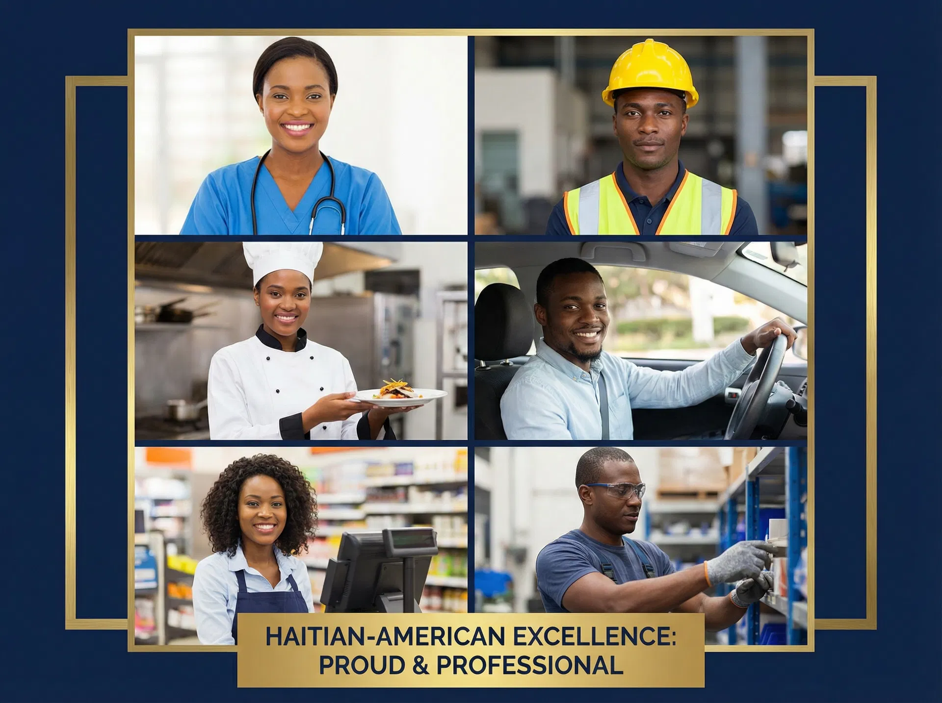 Travayè Ayisyen-Ameriken nan diferan sektè