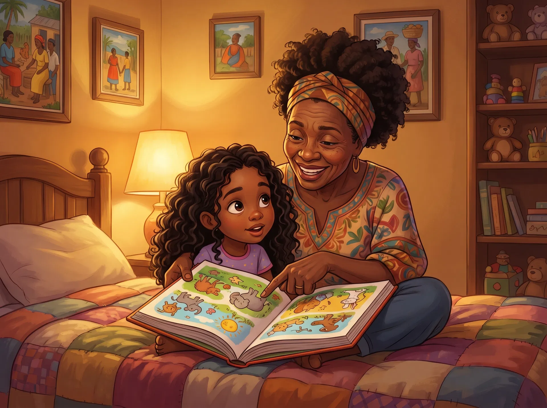 Enfants lisant Ti Jeni 3