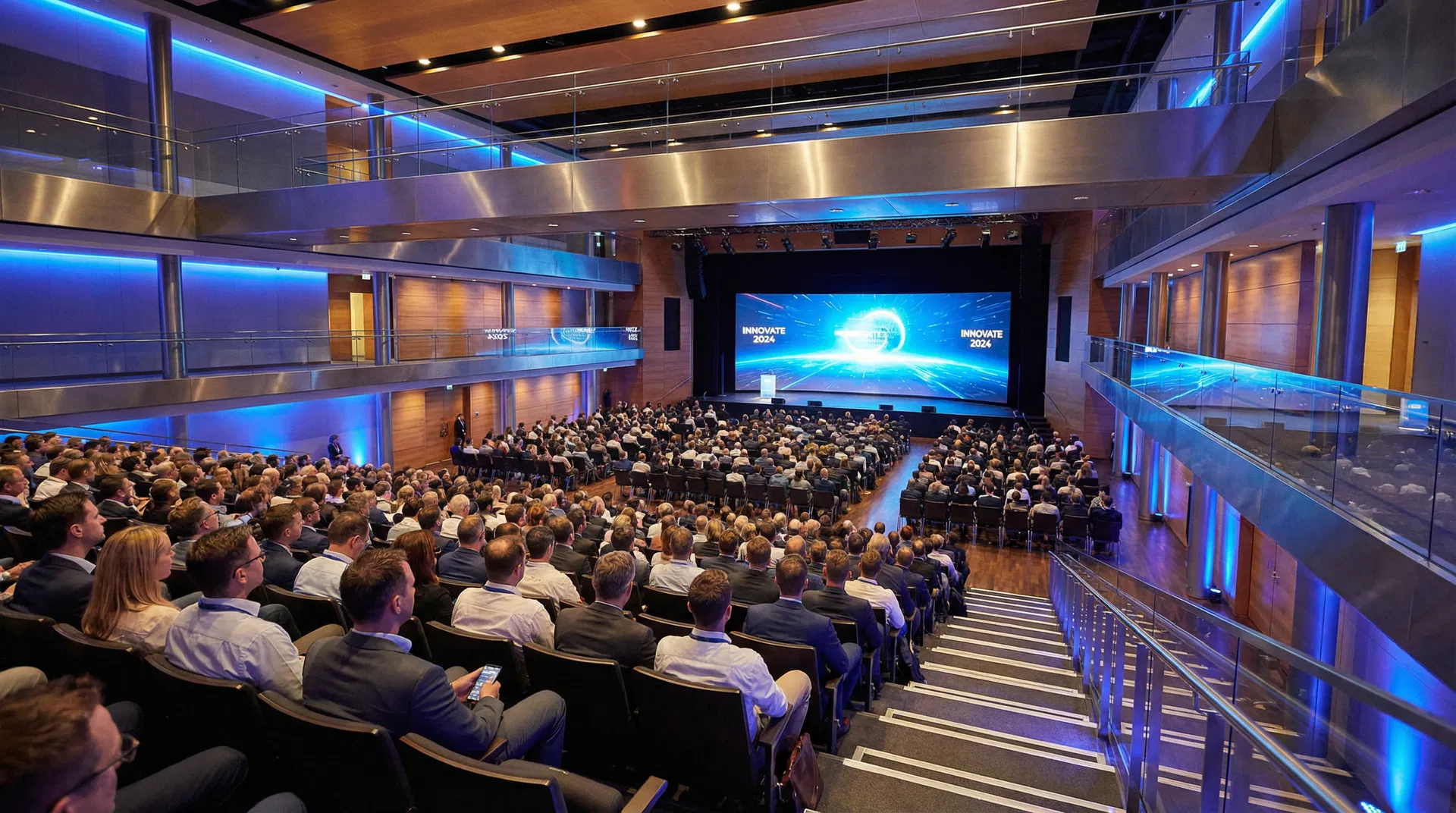 Audiencia en conferencia corporativa