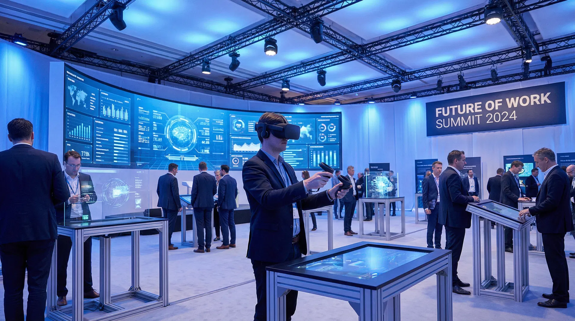 Evento tecnológico con realidad virtual