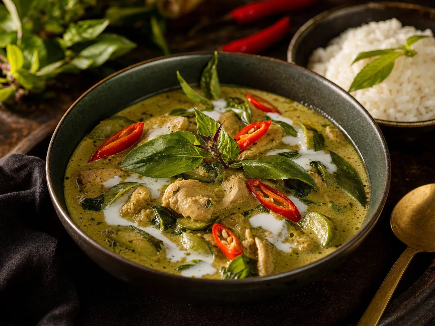 Green Curry with Jasmine Rice
