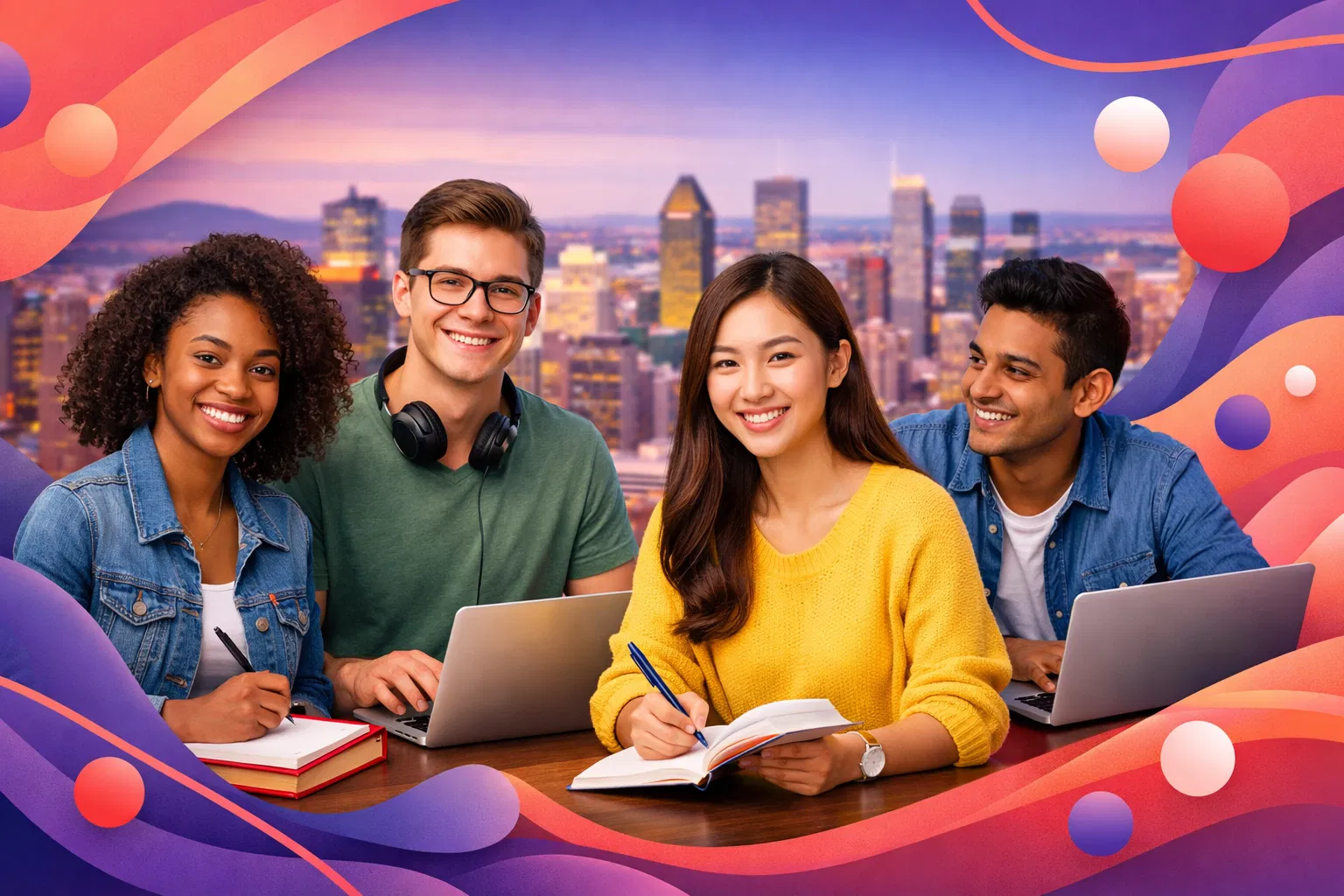 Students learning English at Millennium Academy