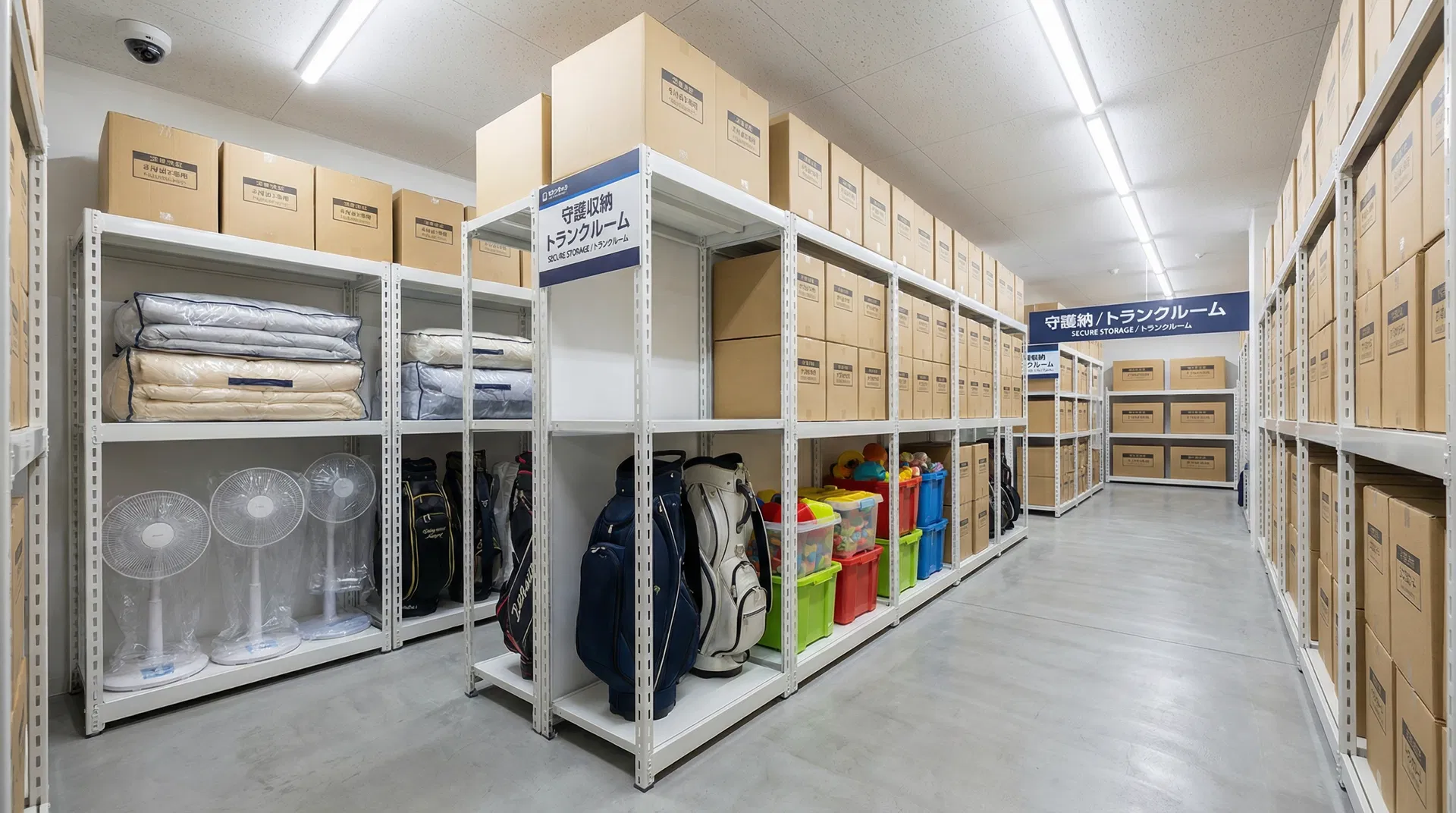 清潔なトランクルームの内部