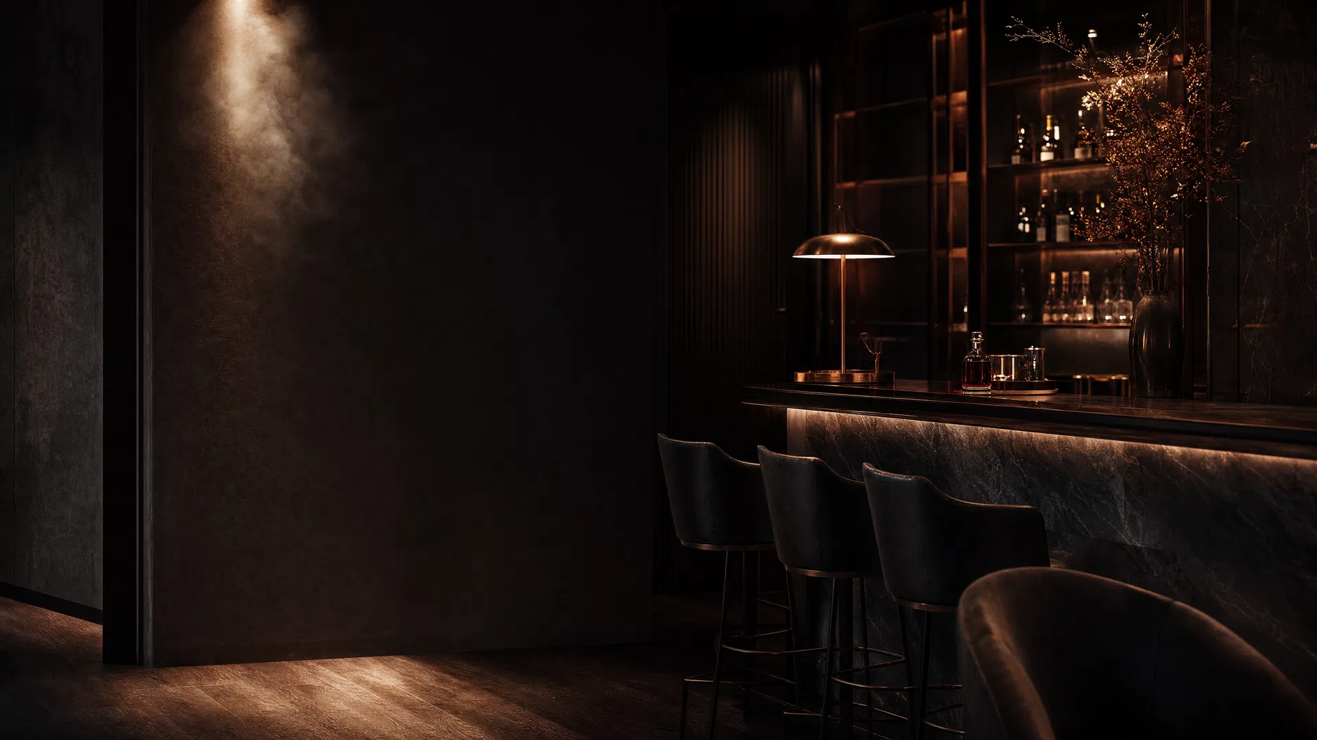 Dunkle Hospitality-Atmosphäre in Bayern als Umfeld für einen Noctaire Parfümsprühautomaten