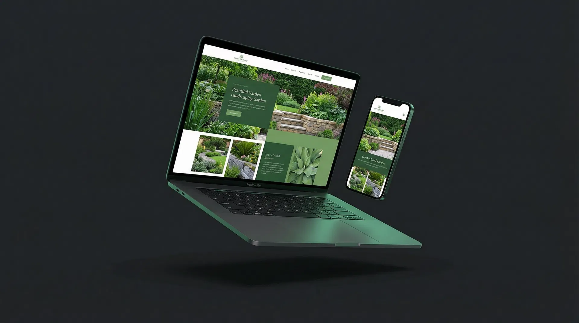 Solem Gardens website mockup
