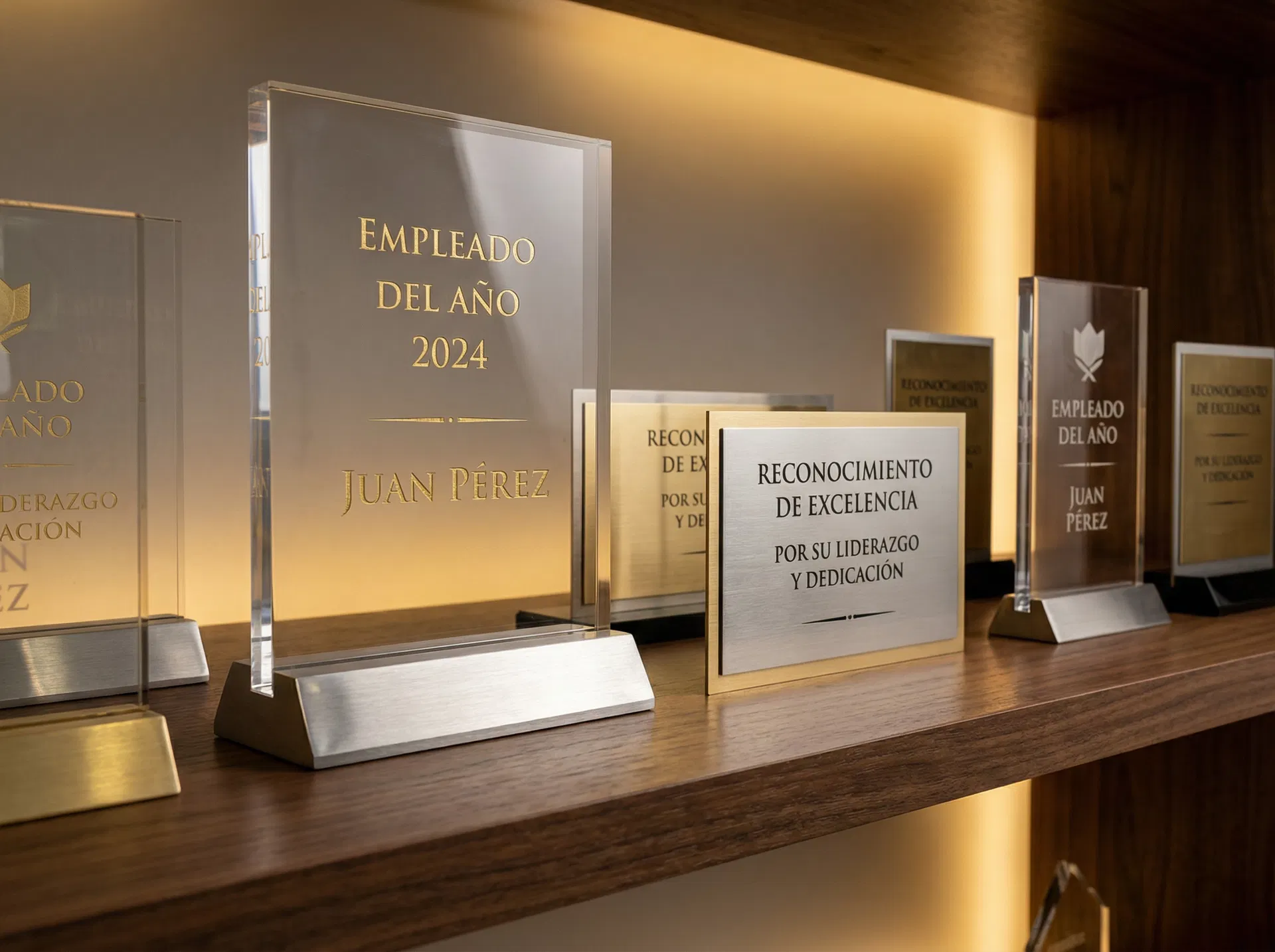 Reconocimientos y premios corporativos grabados con láser