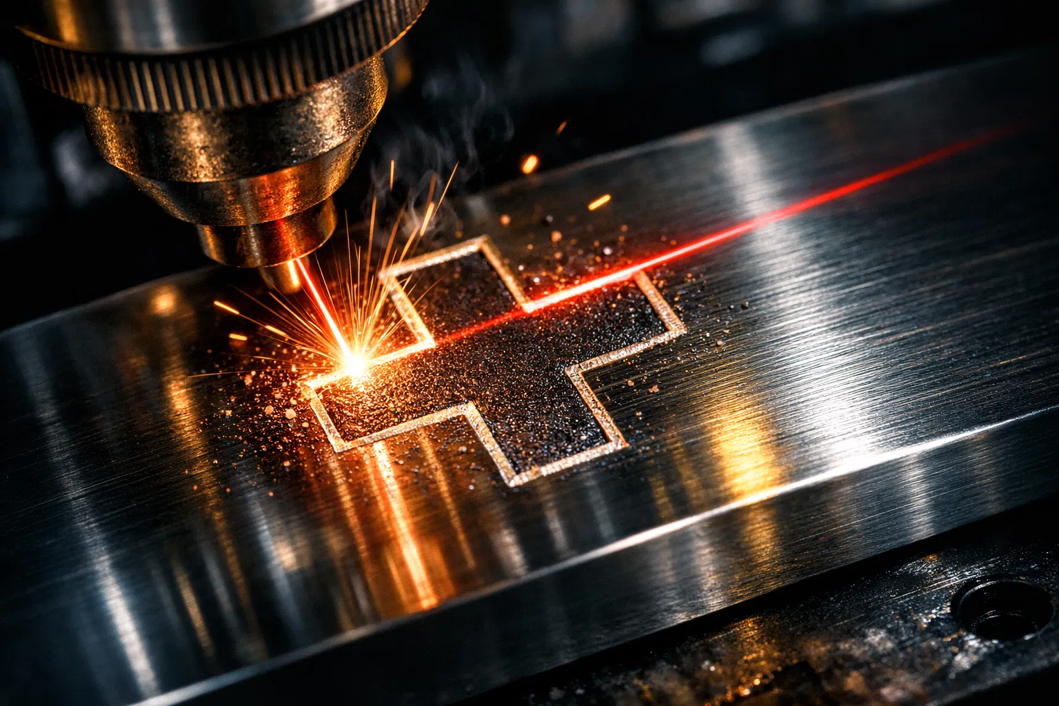 Grabado láser de precisión Swiss Dog Design