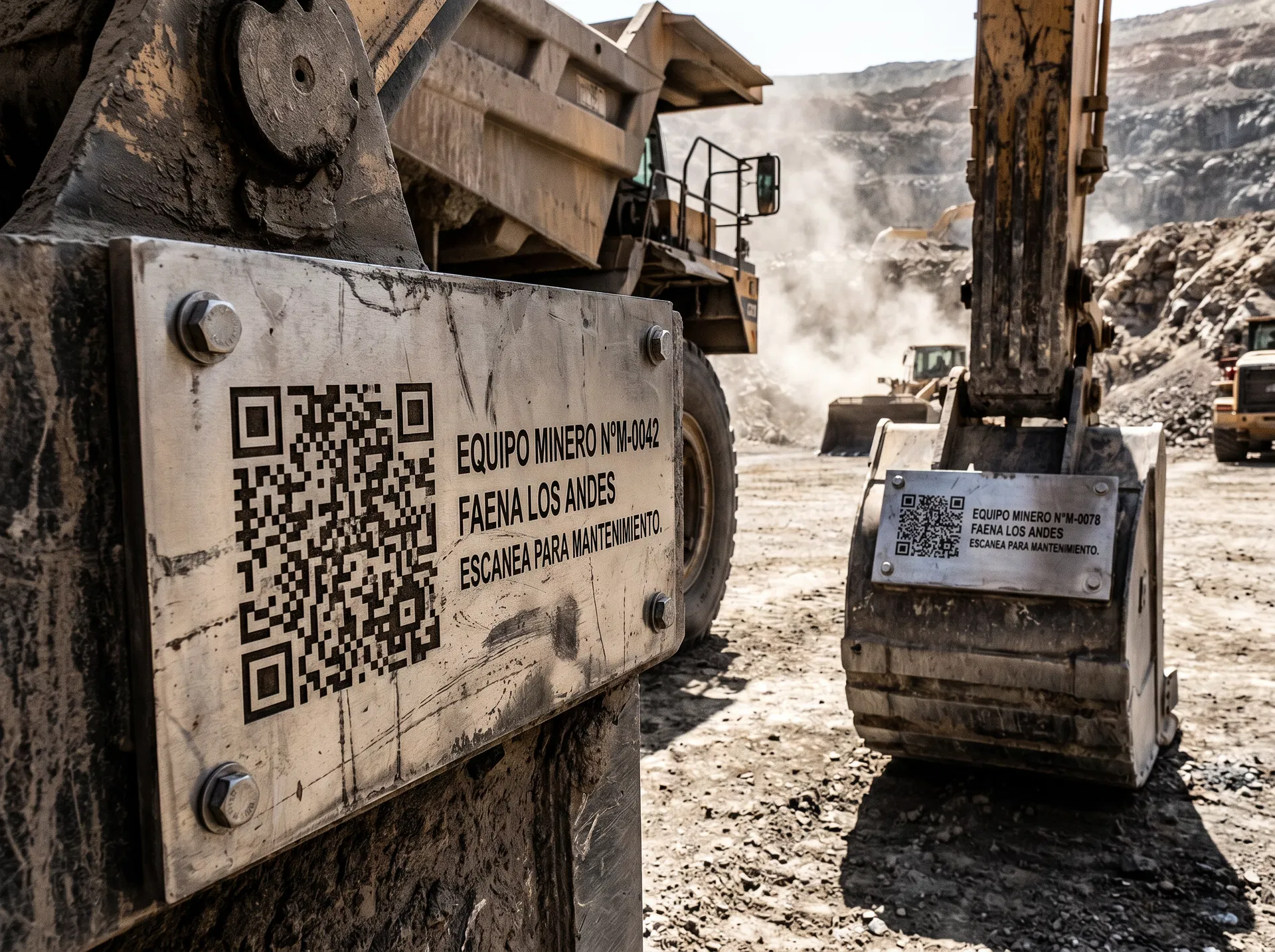 Placas QR para Equipos Mineros