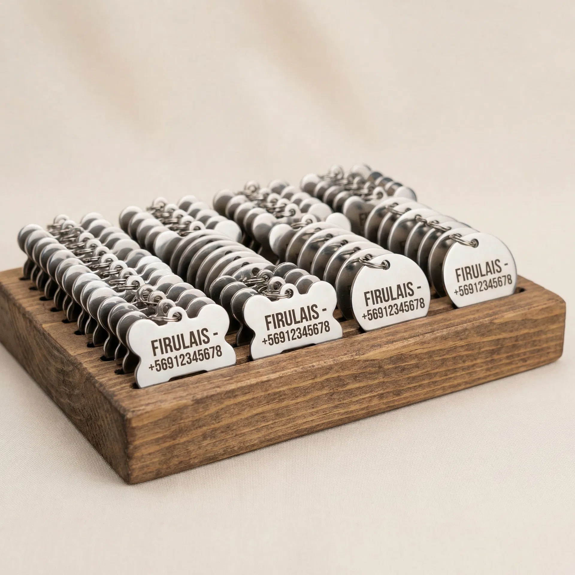 Pack de 50 placas de acero inoxidable para clínicas veterinarias