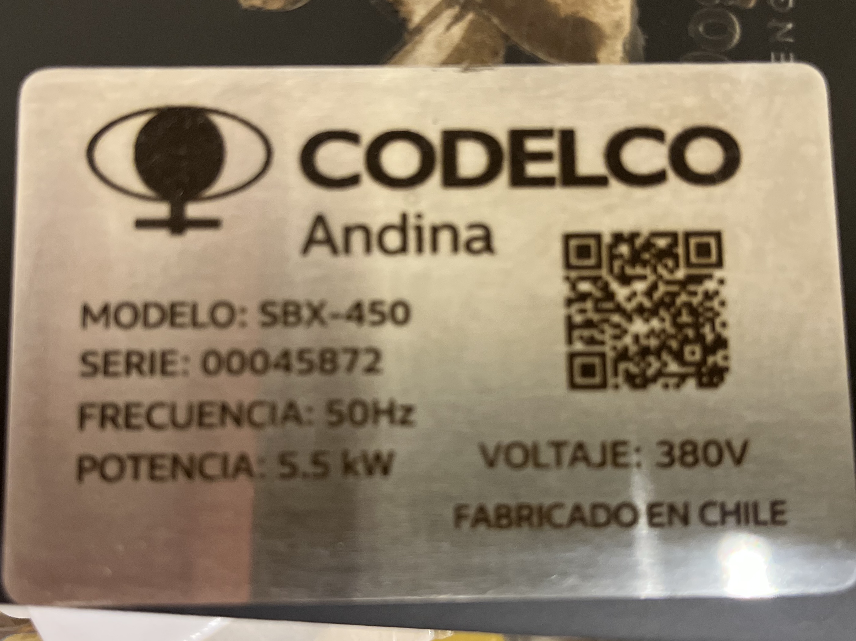 Placa de Activo Fijo — Acero Inox.
