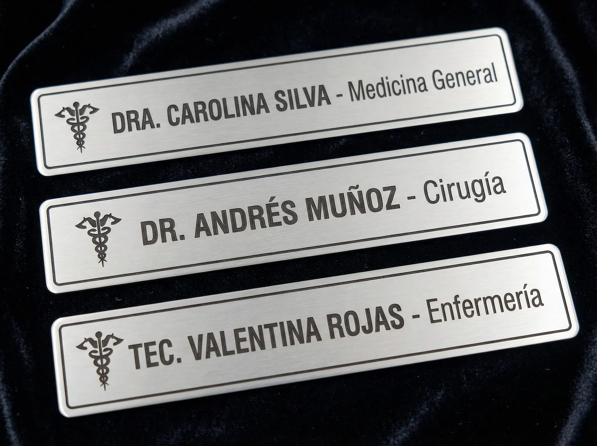 Placas de Médicos y Staff Veterinario