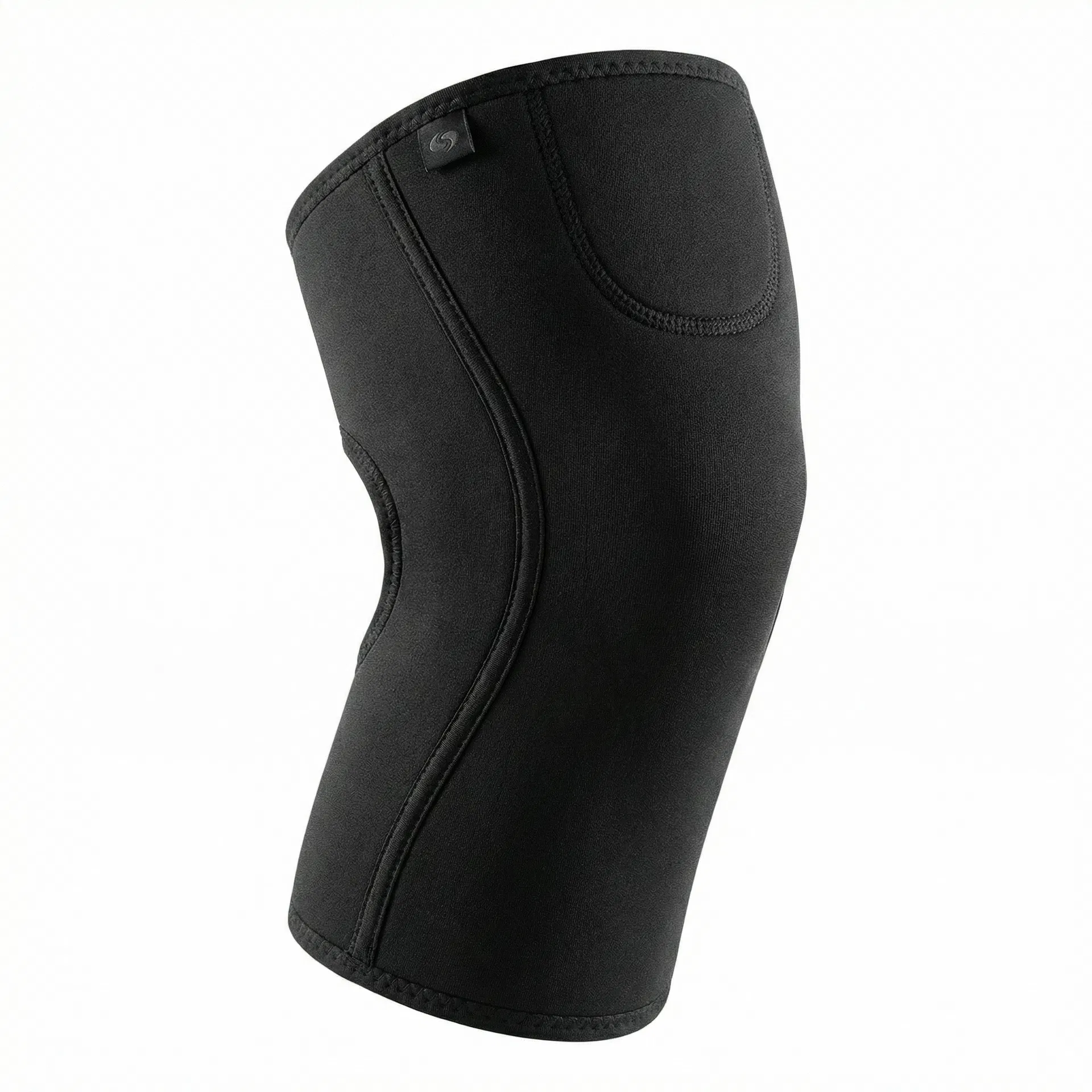 Black neoprene knee brace support