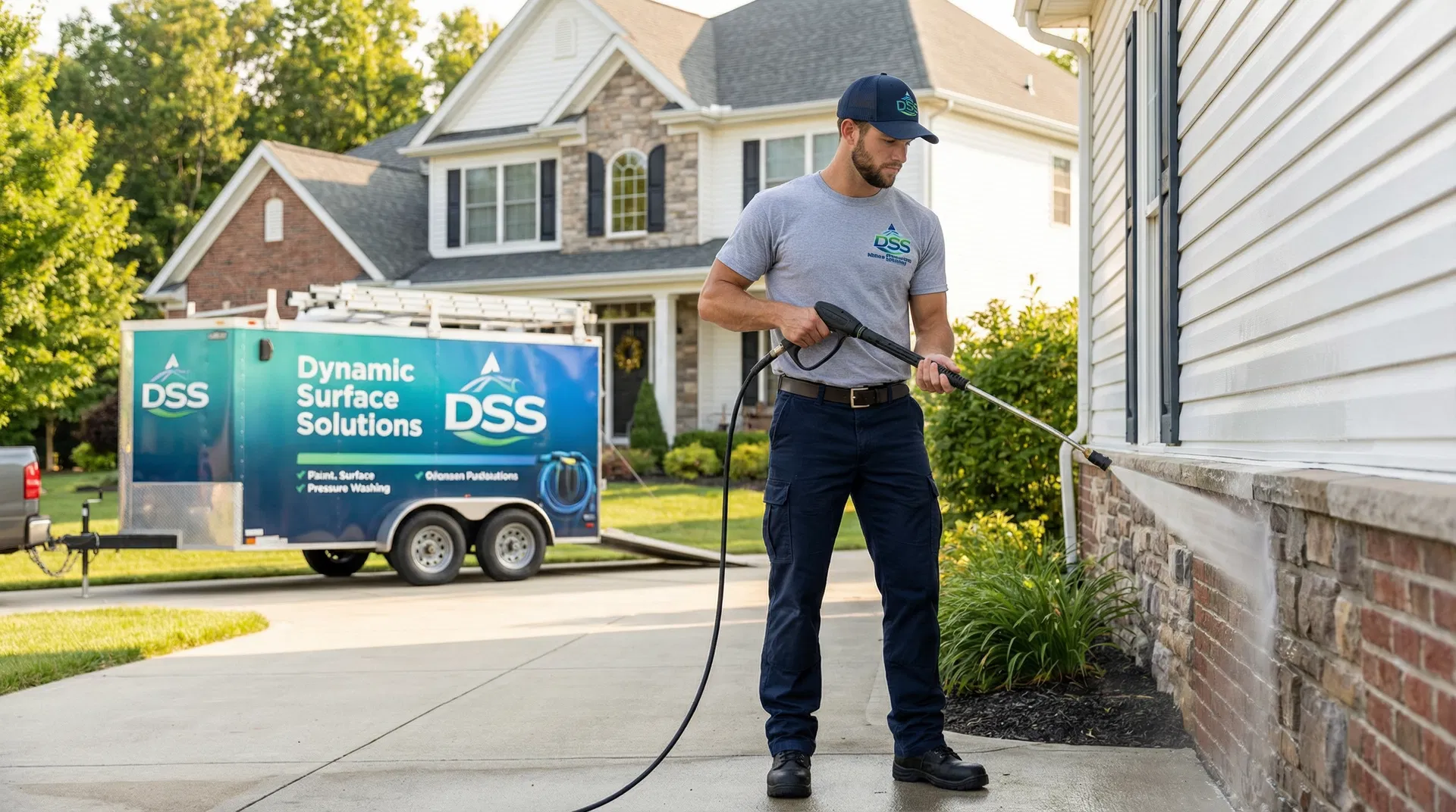 DSS professional pressure washing team