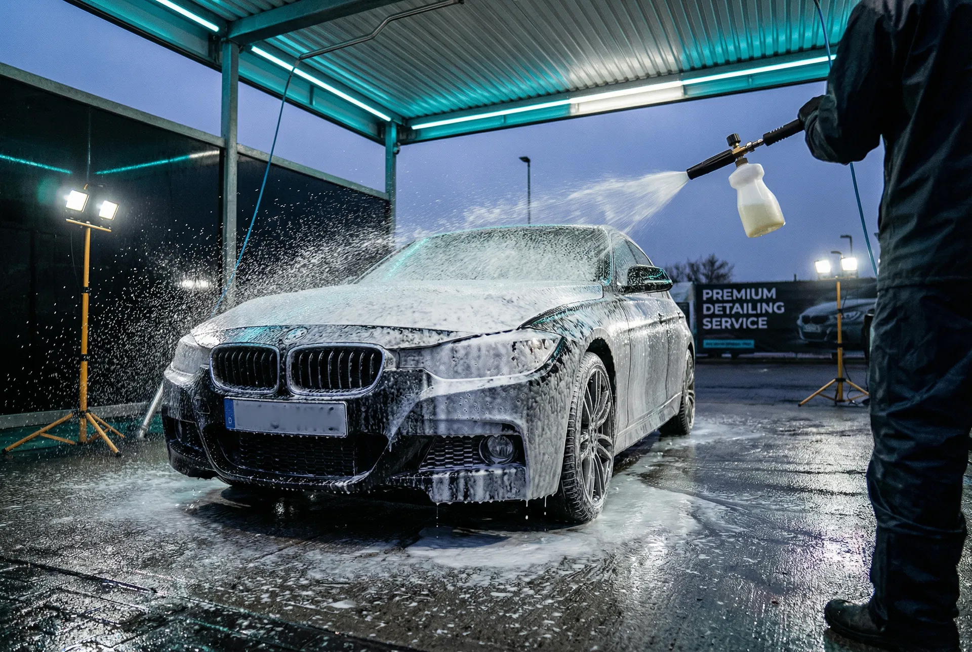 EXTERIOR DETAIL — HAND WASH & DRY