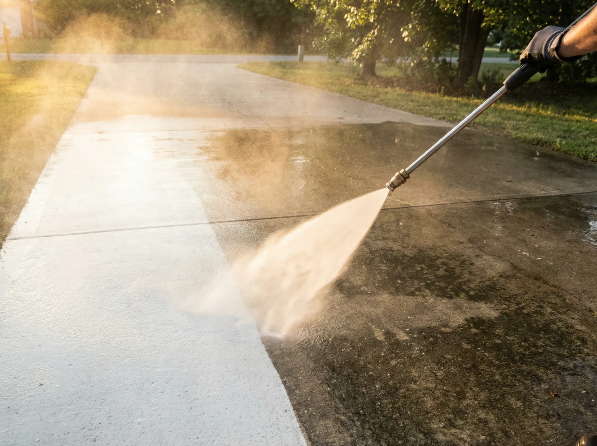 PRESSURE WASH — DRIVEWAY & PATIO