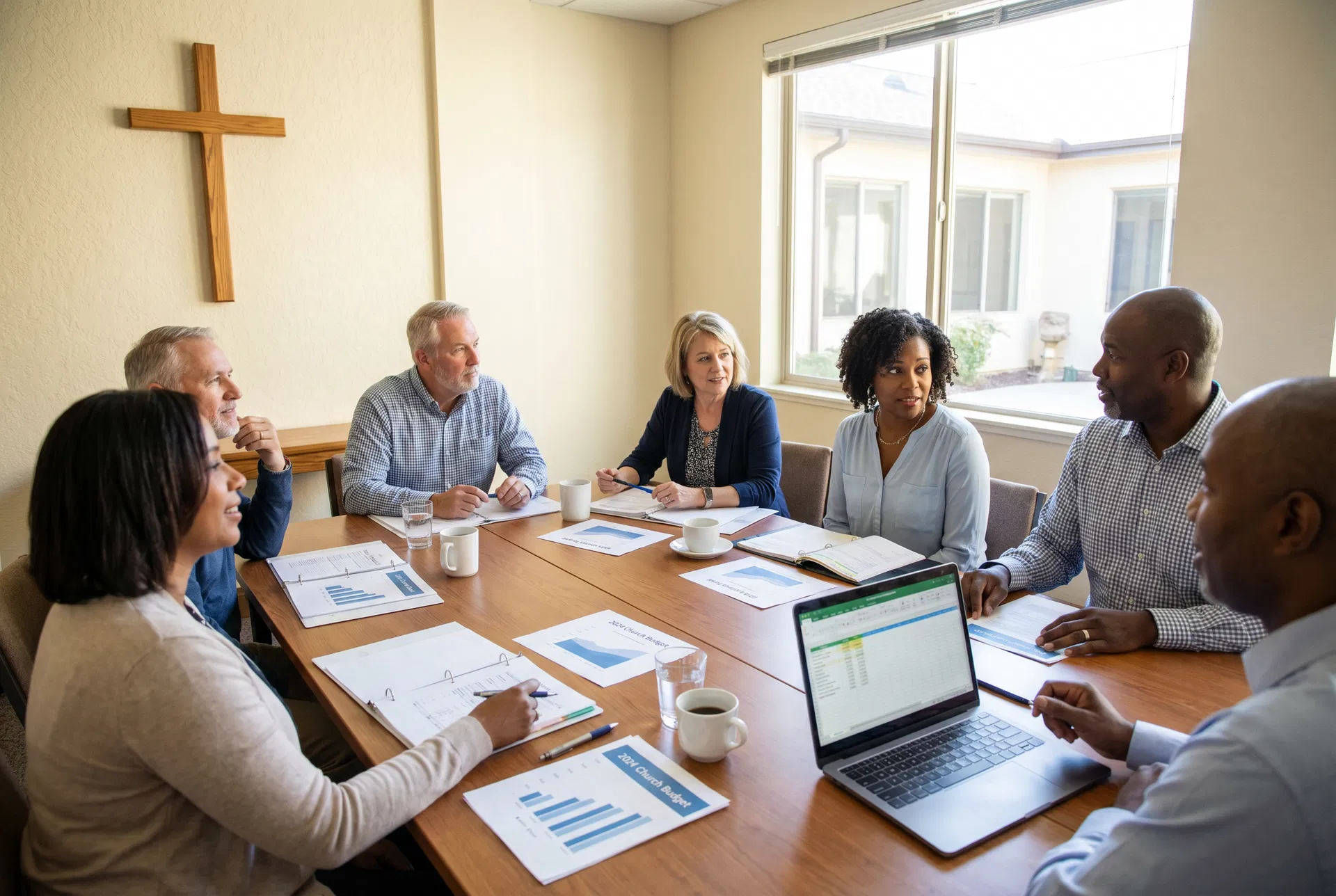 Church budget committee meeting