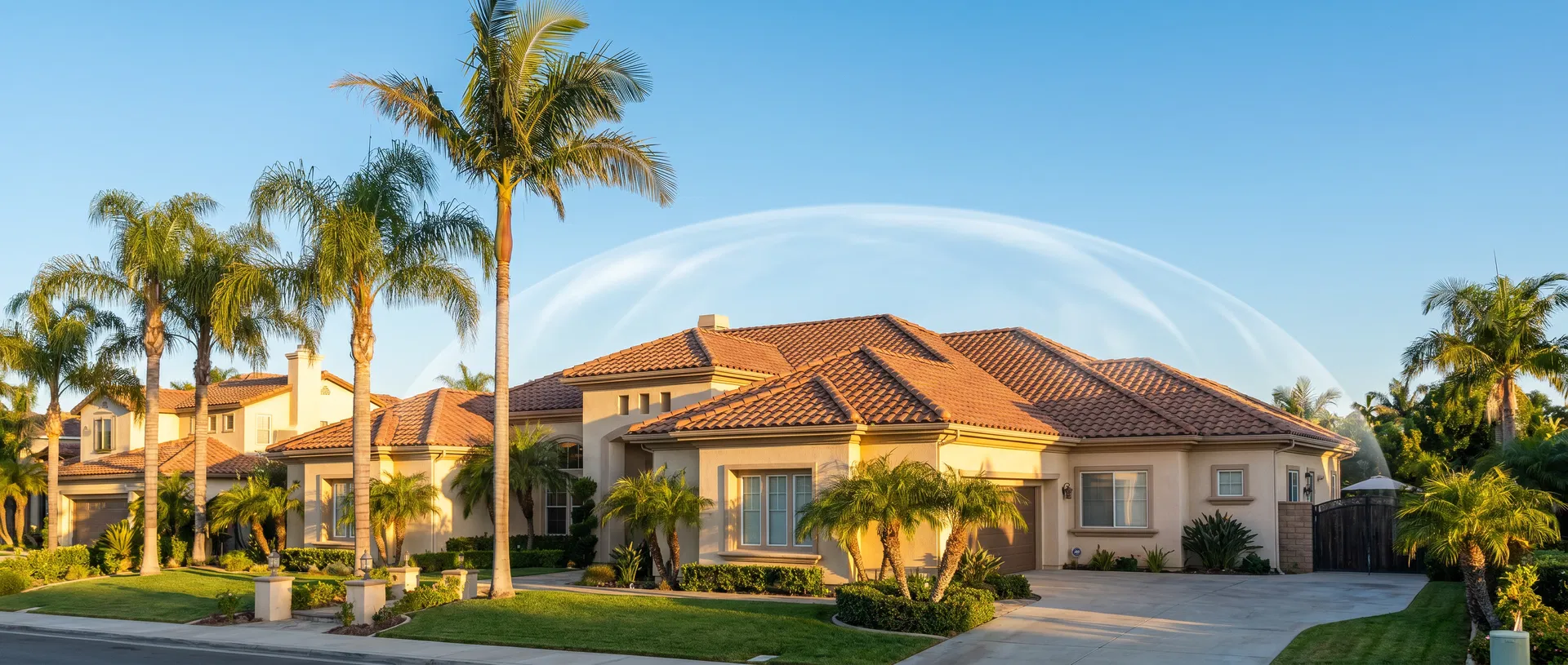 California home with protected roof