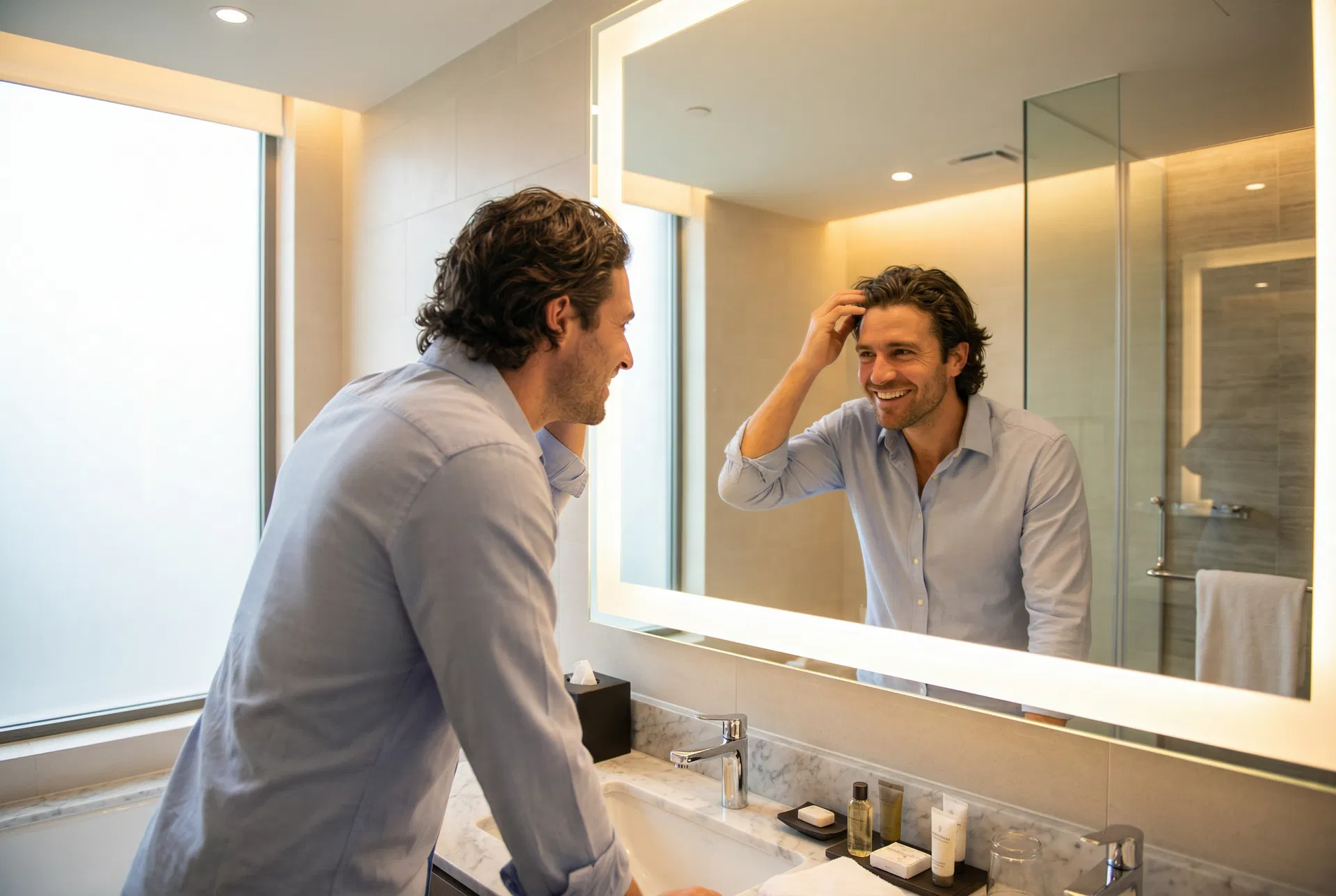 Before and after hair transplant results for a Canadian patient who visited Turkey