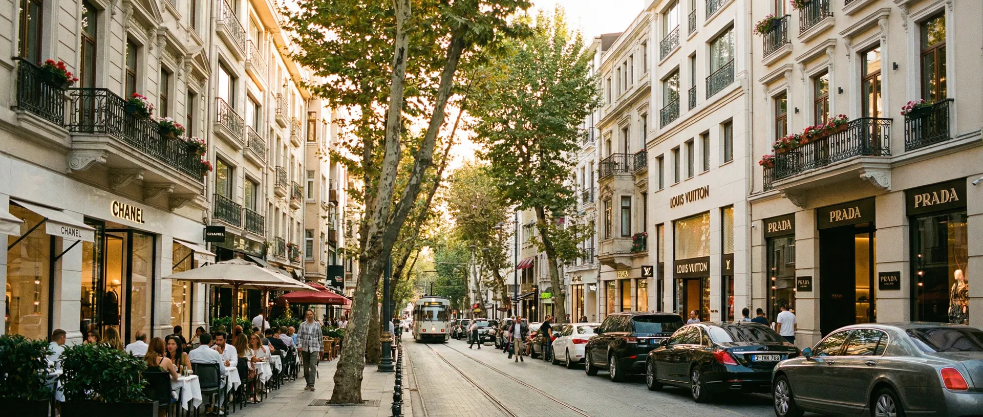 Nişantaşı upscale district in Istanbul with designer boutiques and tree-lined avenues