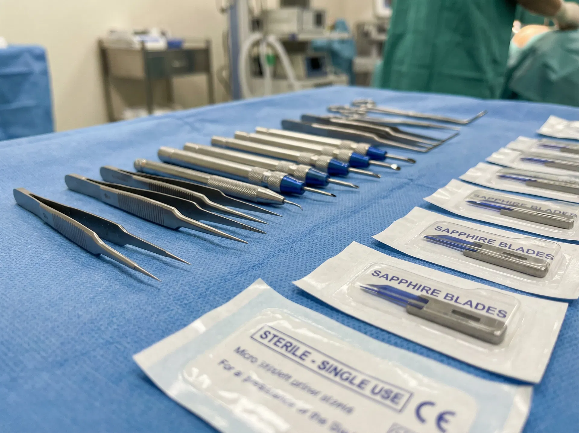 Sterile hair transplant surgical instruments