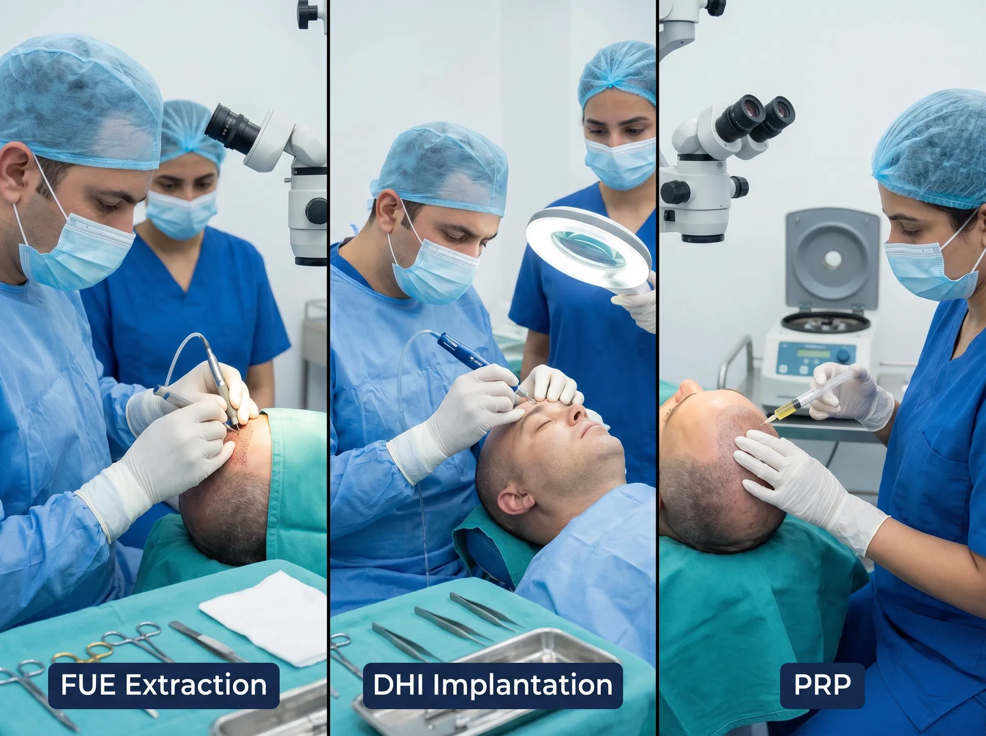 FUE and DHI Combo hair transplant technique offered at Long Hair Center Turkey