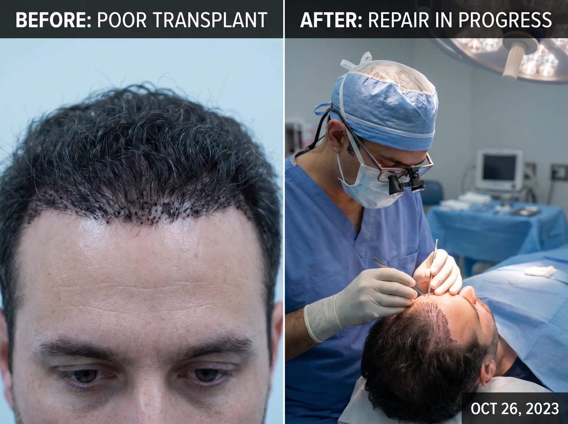 Hair Transplant Repair hair transplant technique offered at HLC Hairline Clinic Turkey