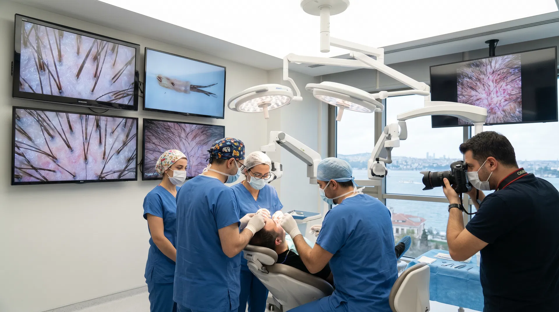 State-of-the-art hair transplant operating room in Istanbul