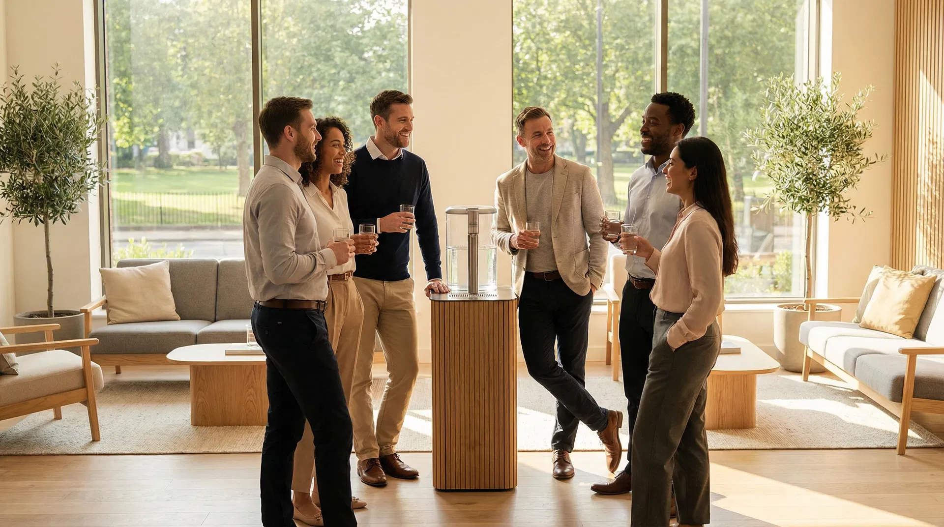 Happy team enjoying Colorado Water Solutions water