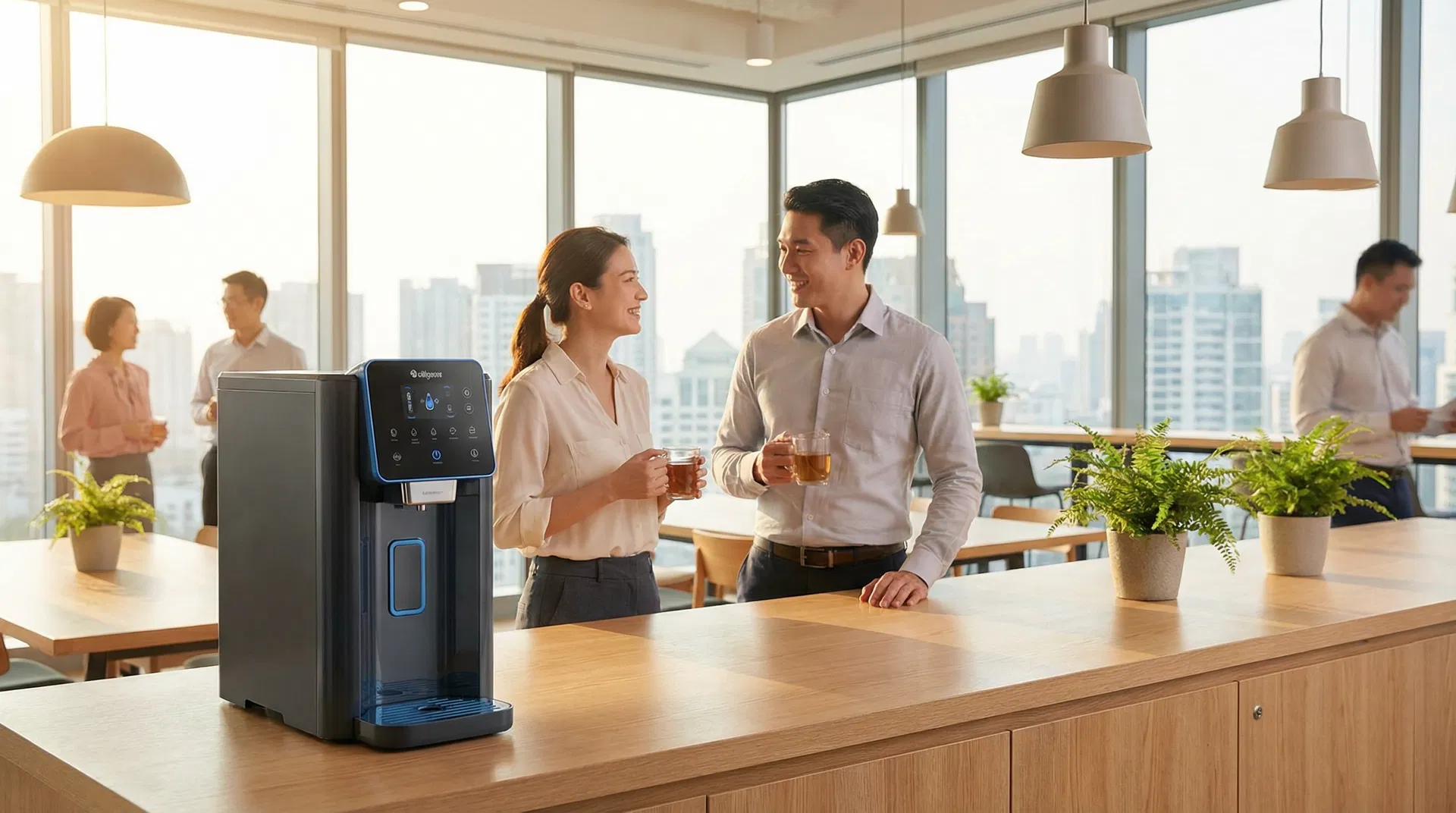 Modern office with Colorado Water Solutions water cooler