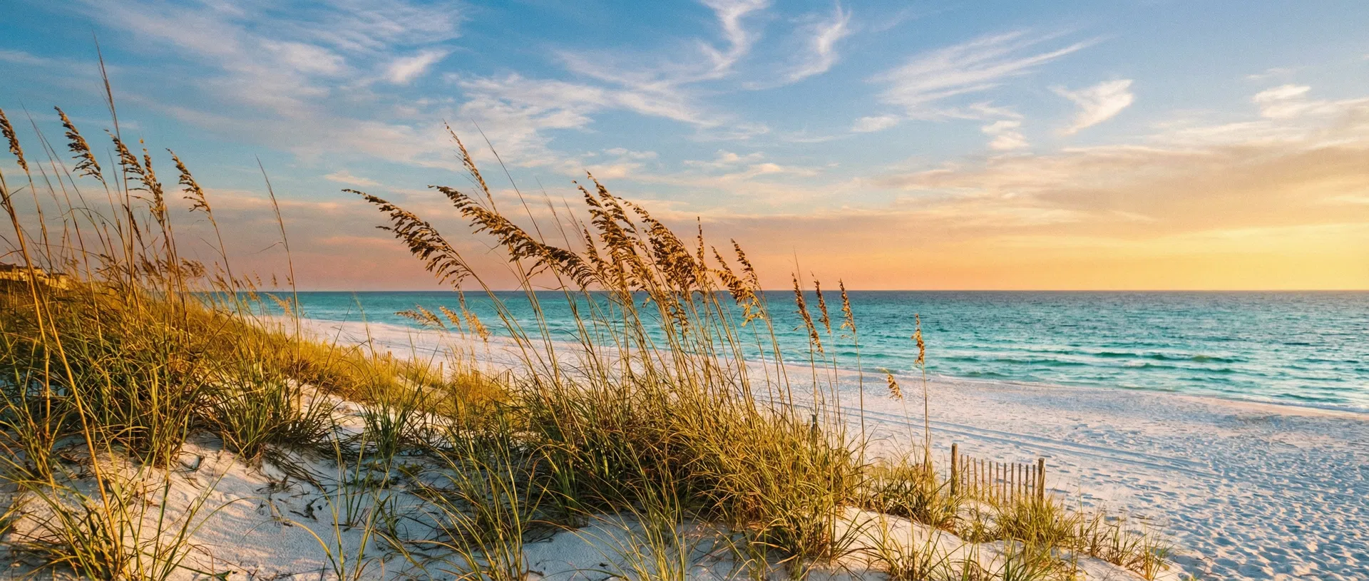 Florida Emerald Coast at golden hour