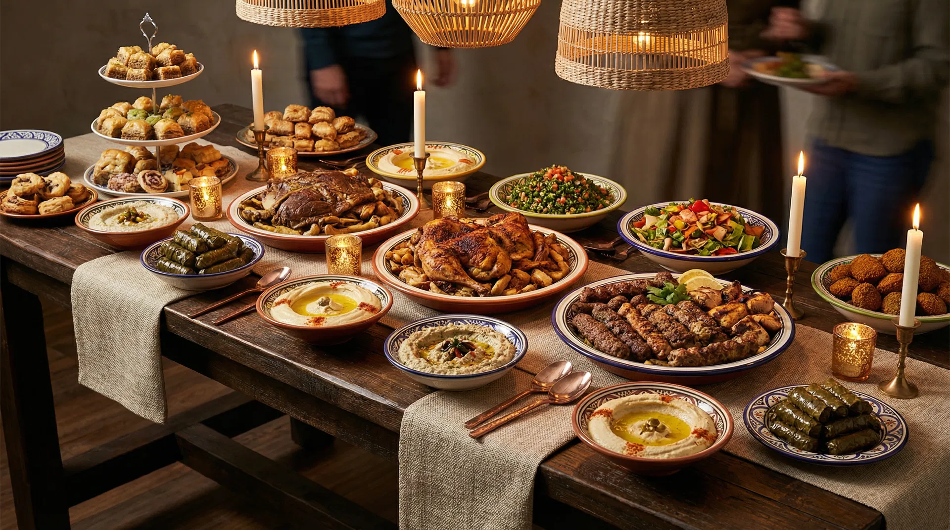 Lebanese food spread at Beirut Bites Richmond VA