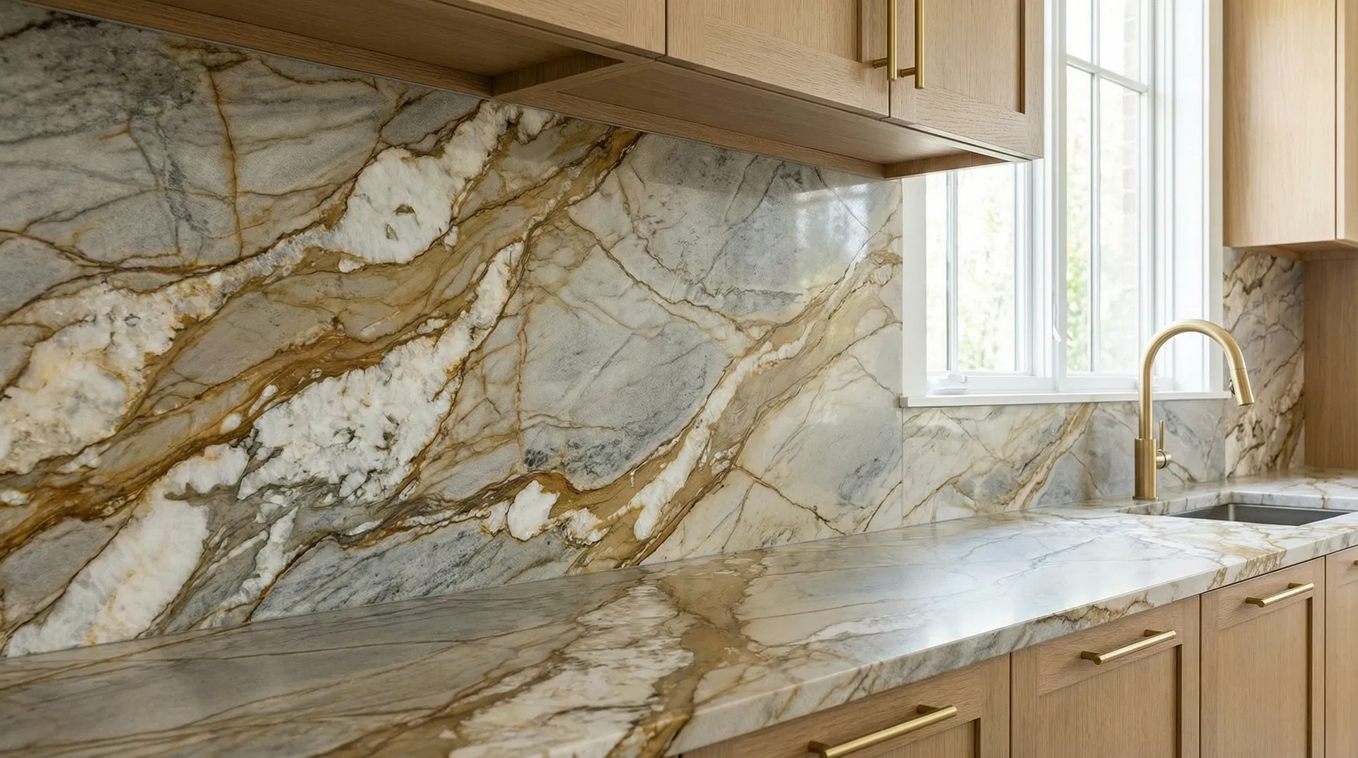 Precious Stone Backsplashes